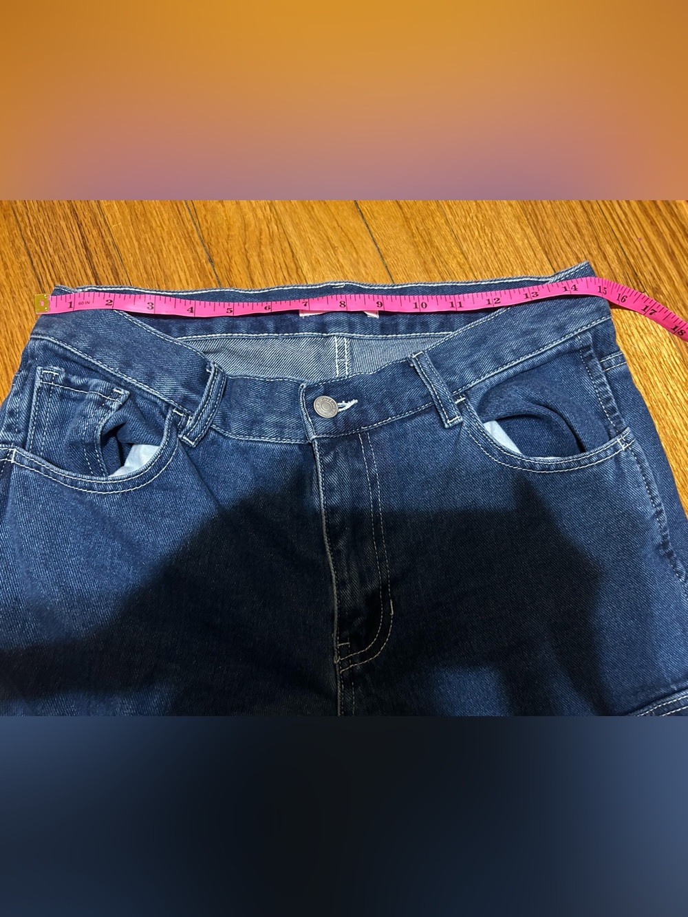 PacSun Dark Wash 90's Baggy Cargo Pants Jeans Blue SZ-26‎ - Picture 6 of 11